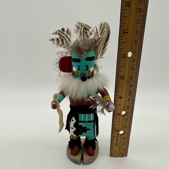 Vintage Kachina Doll Figurine Native American Morning Singer Signed BC As Is - Picture 8 of 8